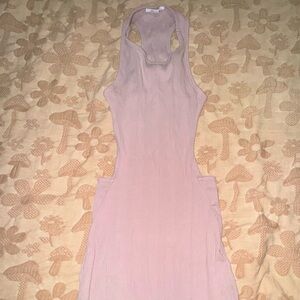 Maxi dress with open sides and back